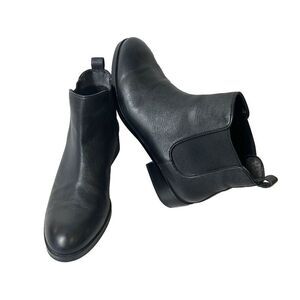Cole Haan Ankle Bootie Womens 7.5B Black Leather Pull On Comfort Casual Low Heel
